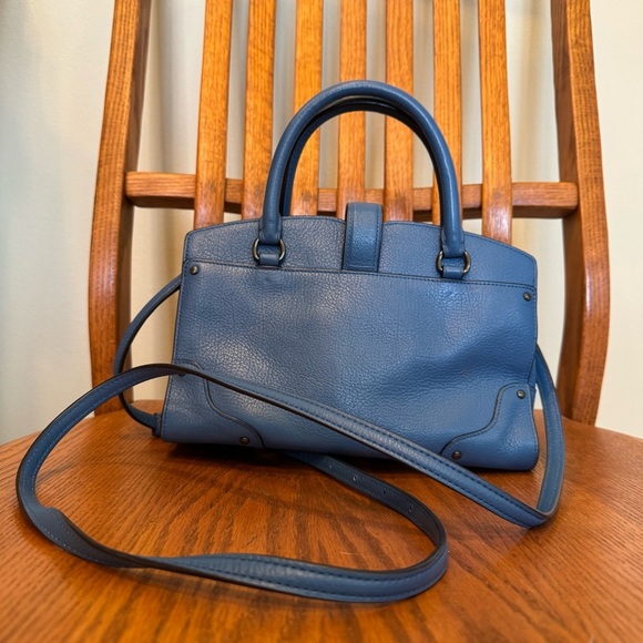 Coach Mercer Blue Crossbody Satchel Purse Multiple Pockets Roomy Dustbag - Picture 10 of 16